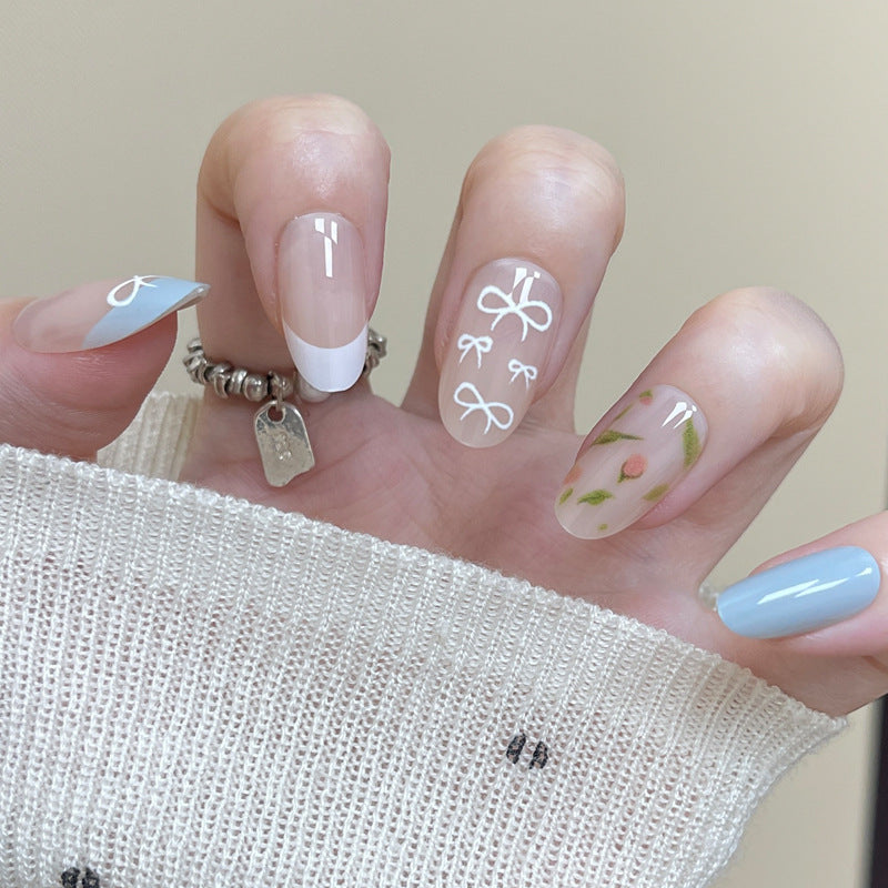 Künstlerisches Florales Press-On Nagelset Karnz 1789388641