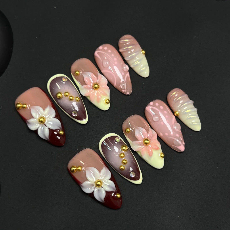 Dekorative Stiletto Press-On Nägel Set
