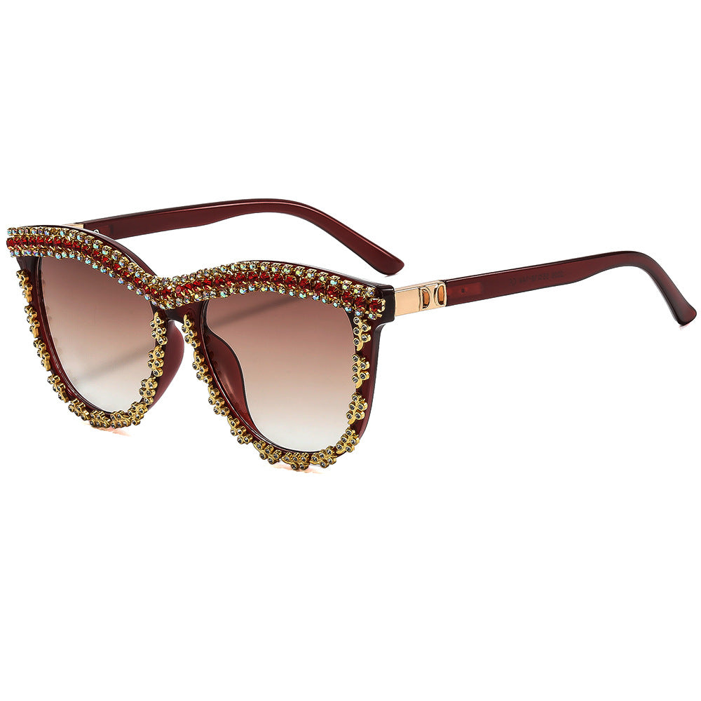 Damen Sonnenbrille mit luxuriösem Kristallbesatz Karnz