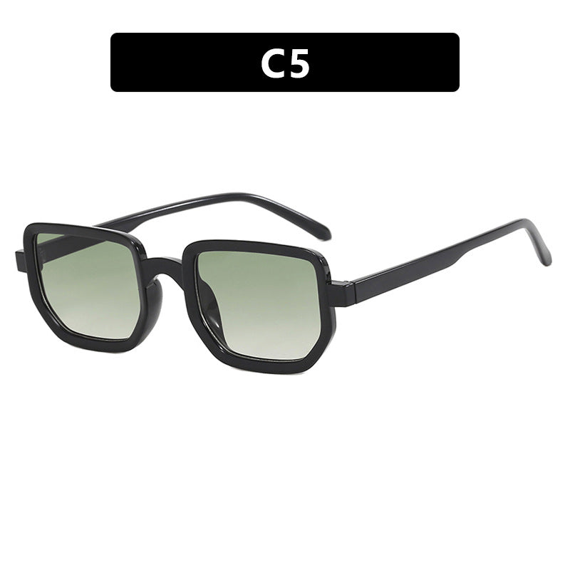 Damen geometrische Sonnenbrille mit modischem Rahmen und schützenden Gläsern Karnz
