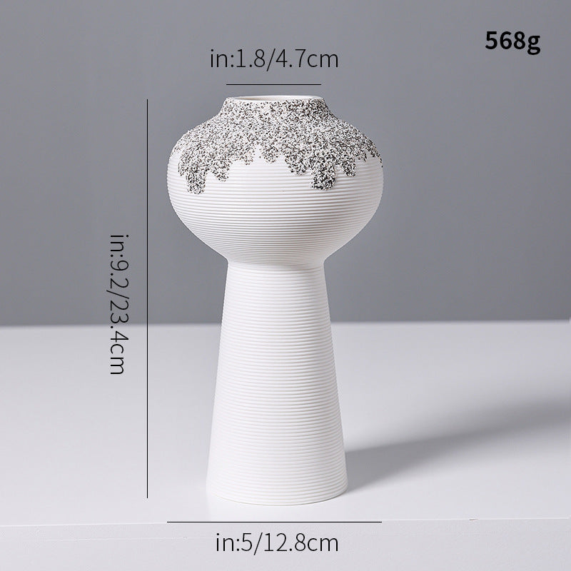 Dekorative strukturierte Keramikvase Karnz