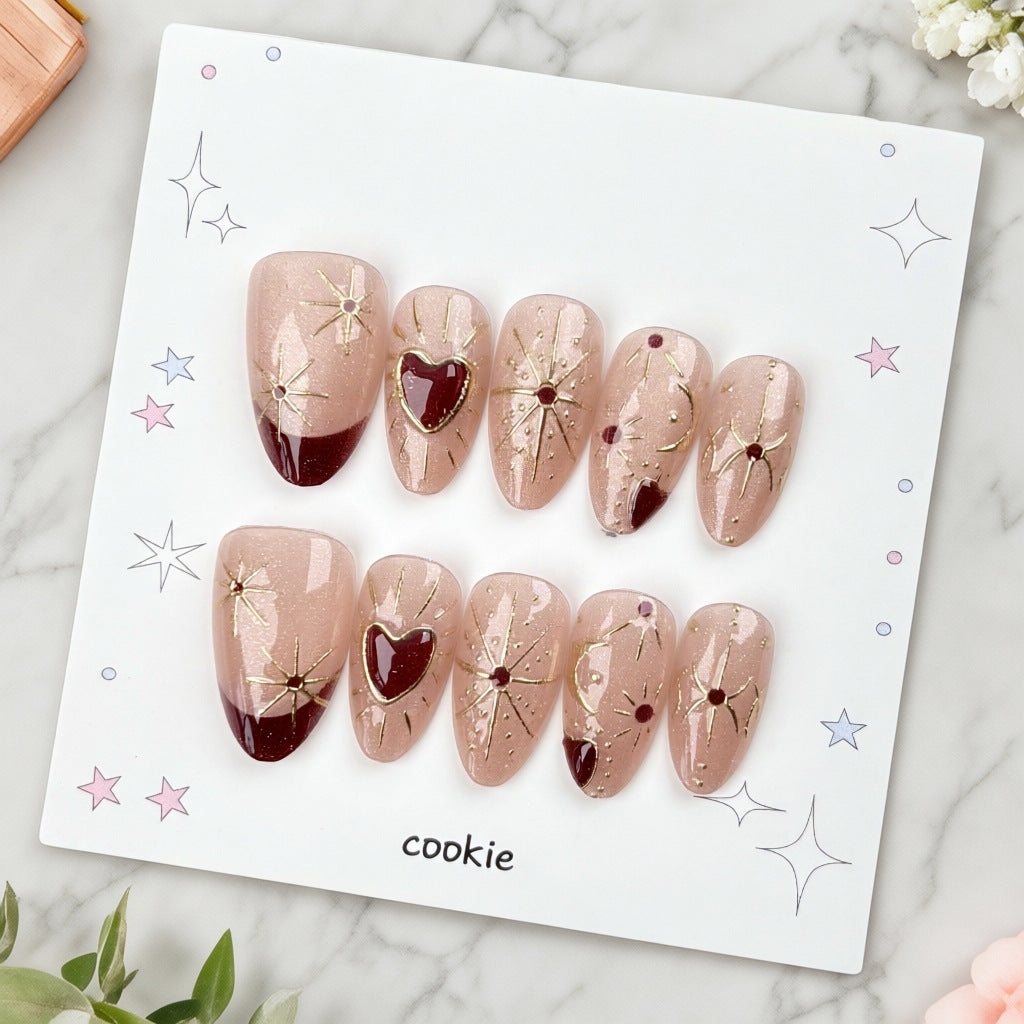 Premium Künstlerische Nail Design Press-On Kit