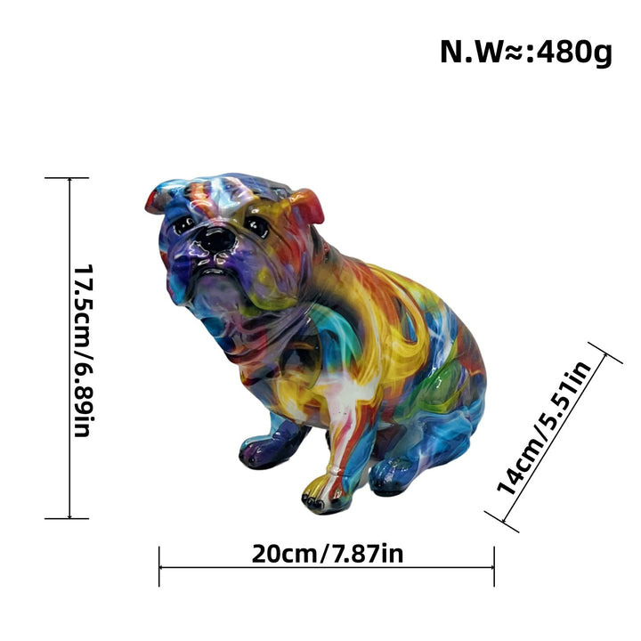 Kunstvolle Bulldoggen Figur Karnz