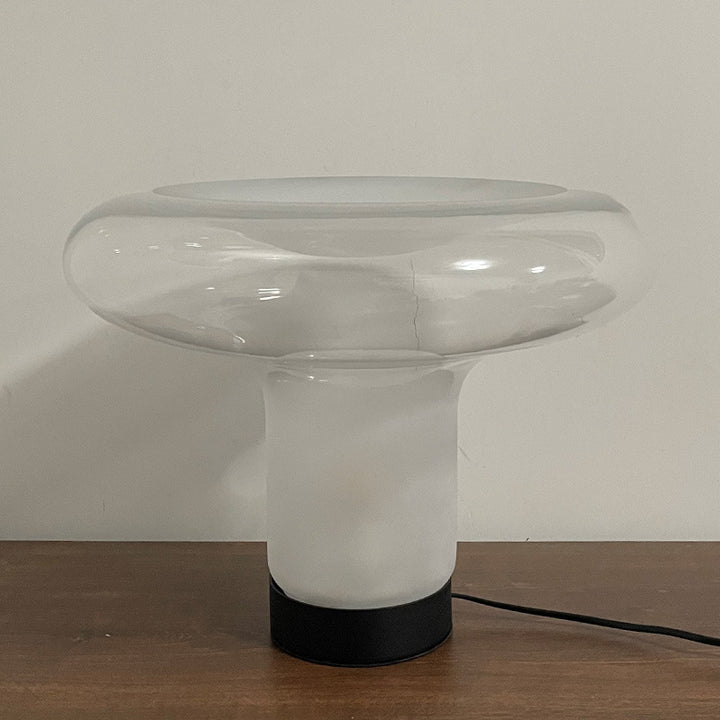 Moderne skulpturale Glas-Tischlampe
