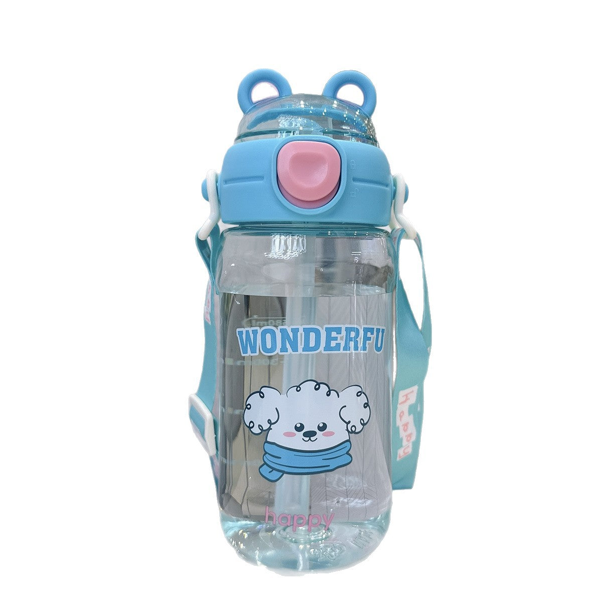 Damen Verspielte wasserfeste Trinkflasche mit Trageband Karnz