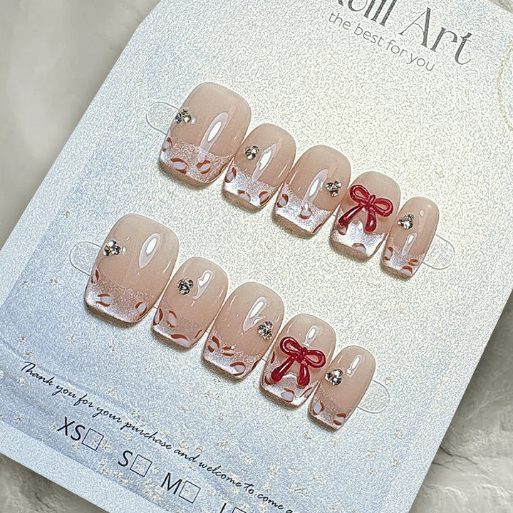 Anpassbares Press-On Nagelset Karnz