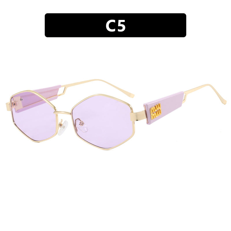 Damen geometrische Sonnenbrille mit modischem Design und UV-Schutz Karnz