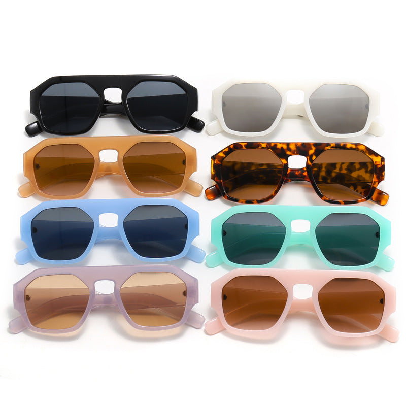 Damen modische geometrische Sonnenbrille Karnz