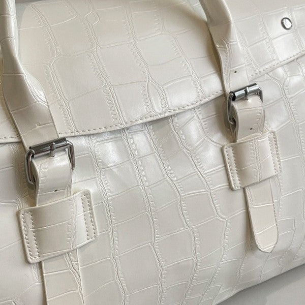 Premium Krokodiltextur Reise-Dufflebag