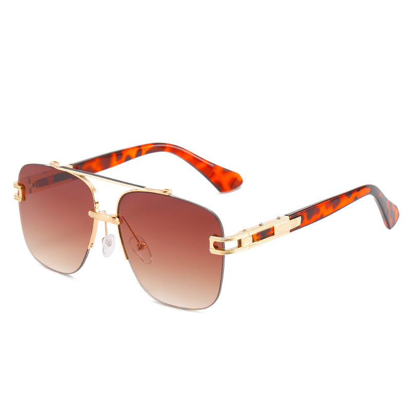 Damen Modische quadratische Sonnenbrille mit elegantem Metallrahmen Karnz