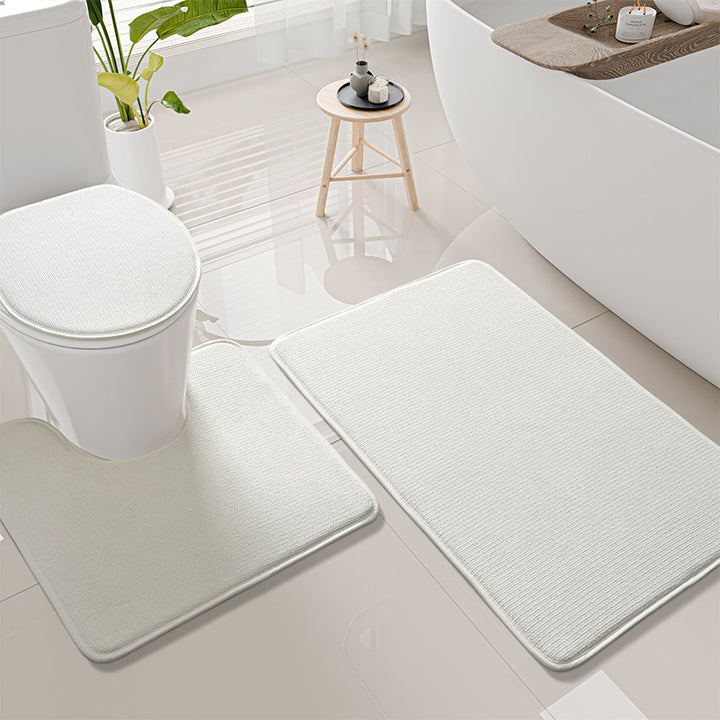 Strukturierte rutschfeste Toilettenteppichset