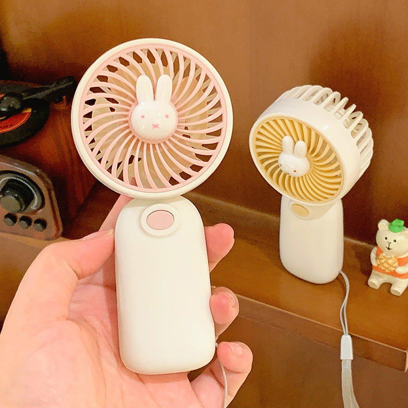 Tragbarer Mini Ventilator mit Niedlichem Hasenmotiv Karnz