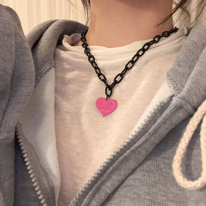 Herz Anhänger Choker Halskette Karnz