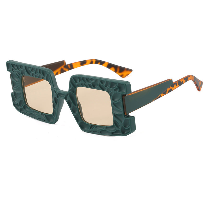 Damen oversized Sonnenbrille mit strukturiertem Rahmen Karnz