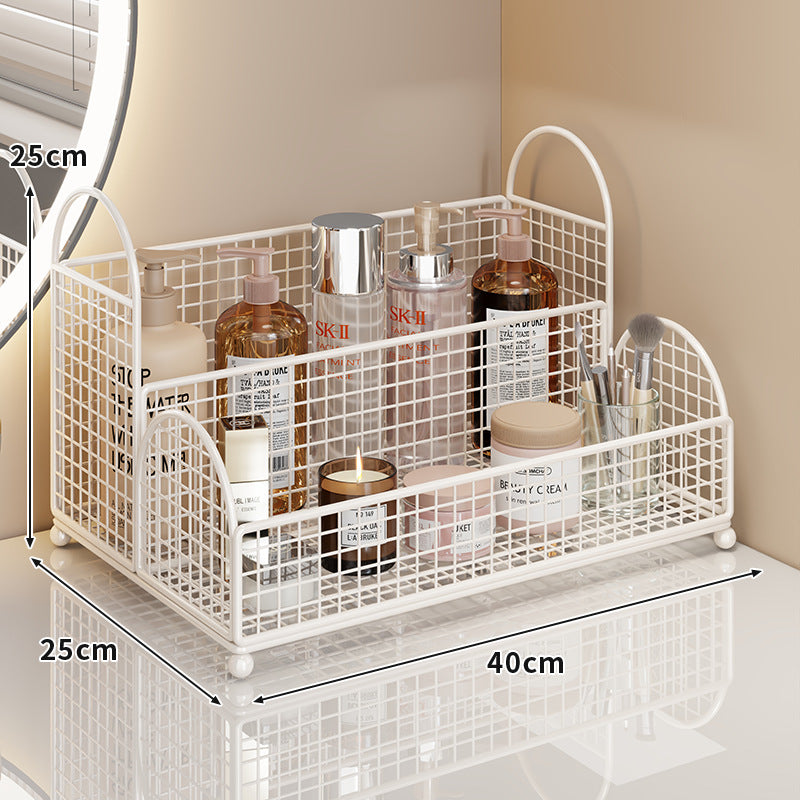 Drei-Tier-Eck-Mesh-Metall-Badregal-Organizer