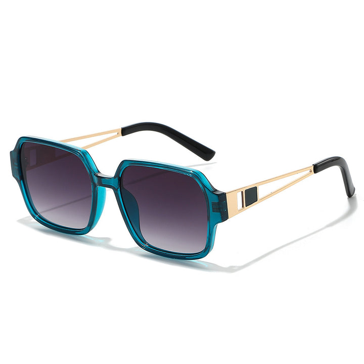 Chic Übergroße Quadratische Sonnenbrille mit Dekorativen Akzenten Karnz