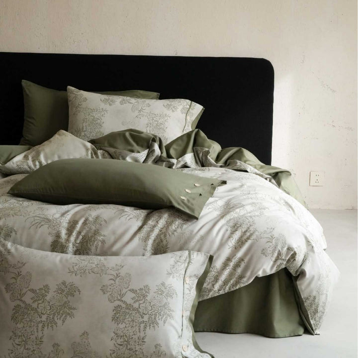Luxuriöser subtiler Jacquard Bettbezug und Kissenbezug Set
