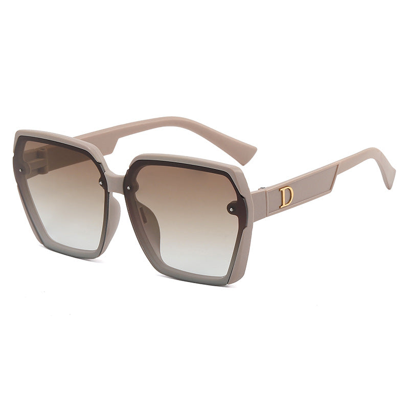 Damen geometrische Sonnenbrille mit robustem Rahmen Karnz