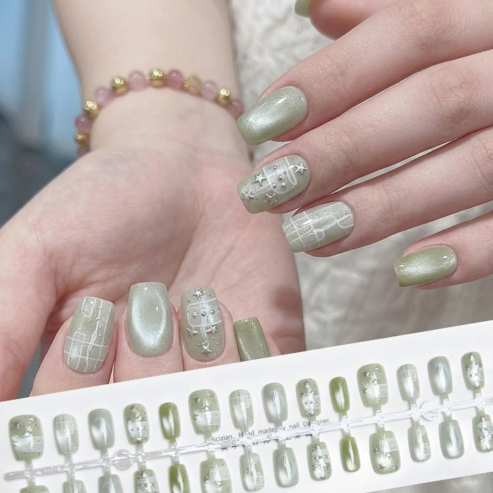 Künstlerisches Press-On Nagelset  1791645965