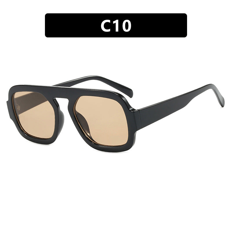 Damen trendige Sonnenbrille mit markantem eckigem Design und UV-Schutz Karnz