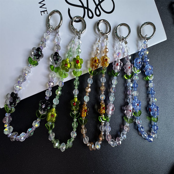 Floral Perlen Schlüsselanhänger Kette Karnz