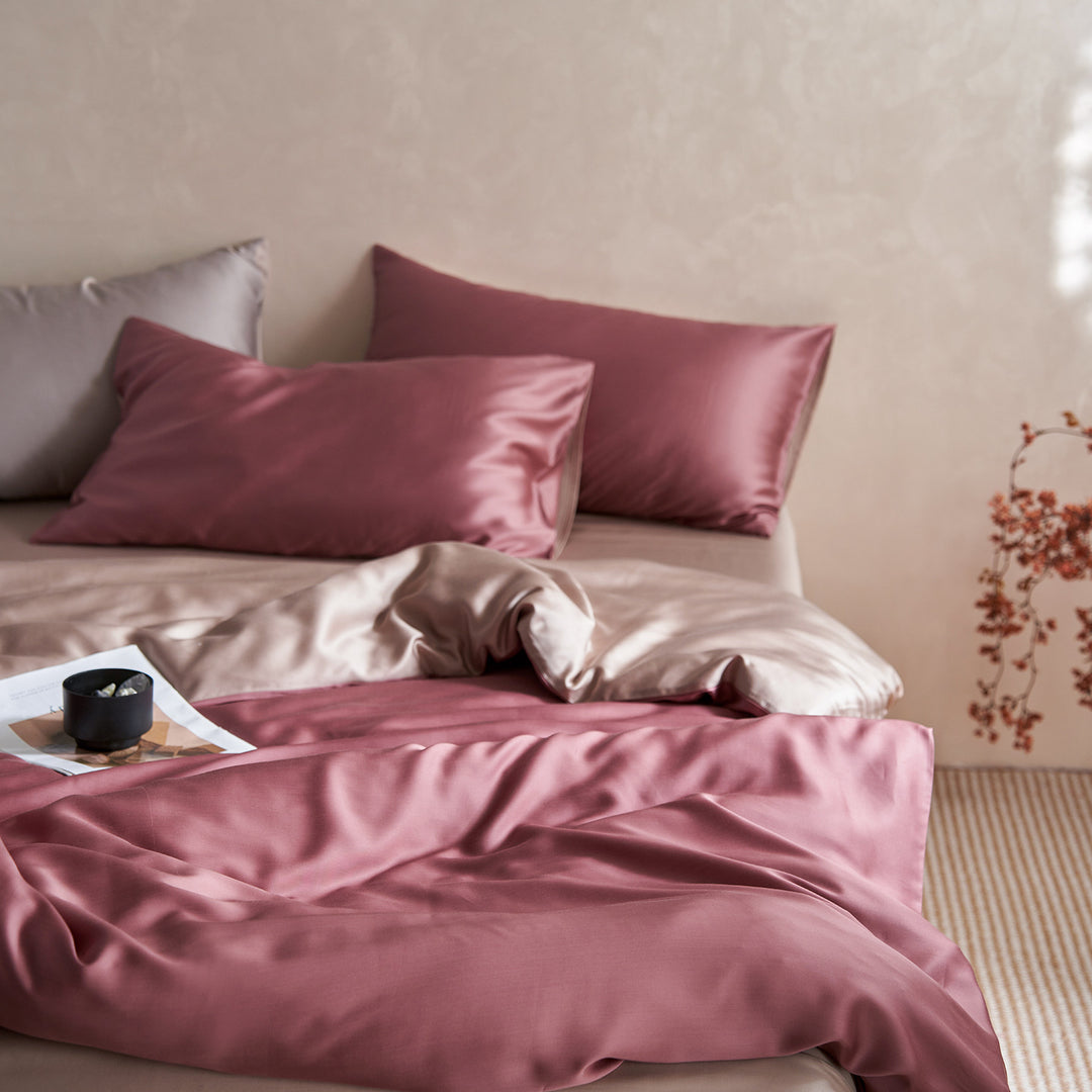 Luxuriöses Satin-Bettwäsche-Set mit seidenweichem Griff und extraweichen Kissenbezügen