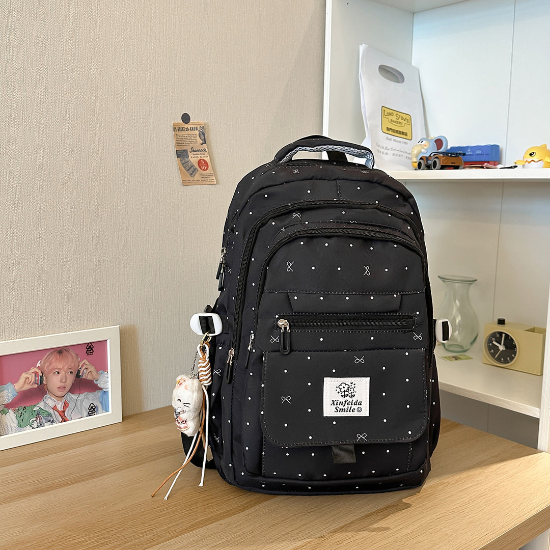 Multi-Taschen Gemusterter Rucksack Karnz