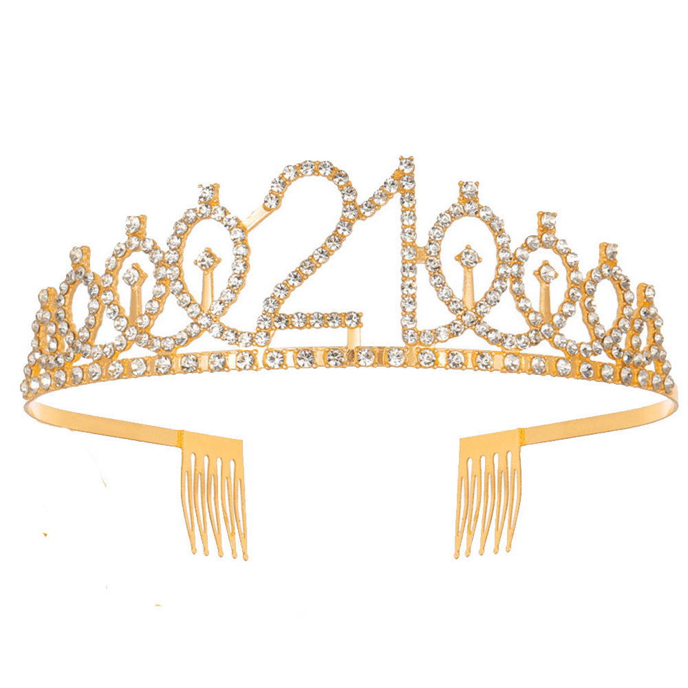 Damen Kristallverzierte Tiara mit elegantem Design Karnz