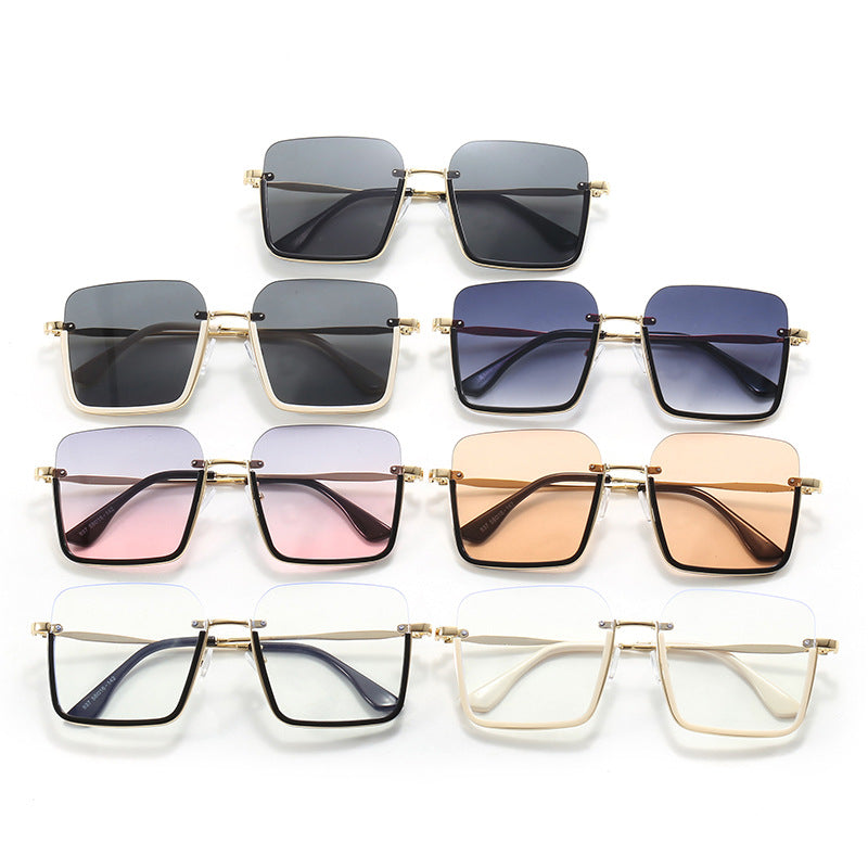Damen oversized Sonnenbrille mit elegantem Geometrie-Rahmen Karnz