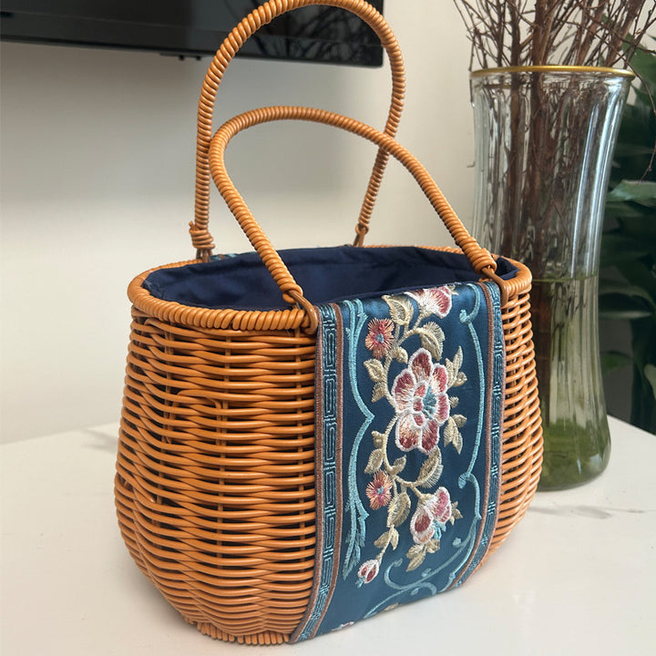 Bestickte Gewebte Handtasche Karnz