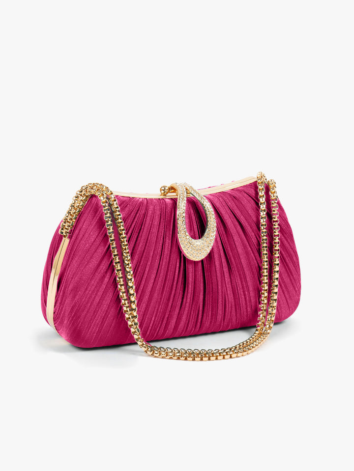 Luxuriöse plissierte Abend-Clutch