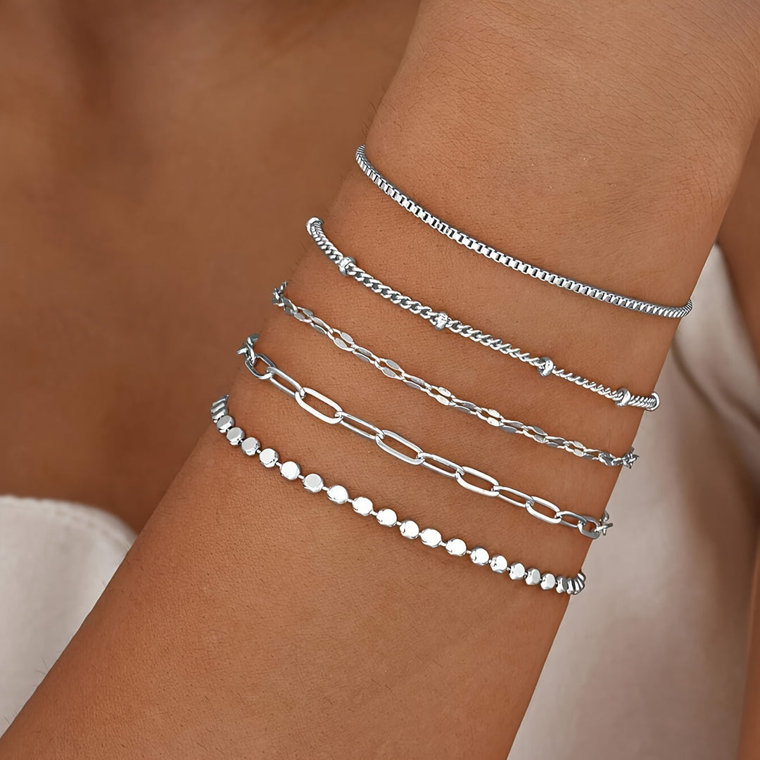 Delikates Goldkettchen Armband Set Karnz
