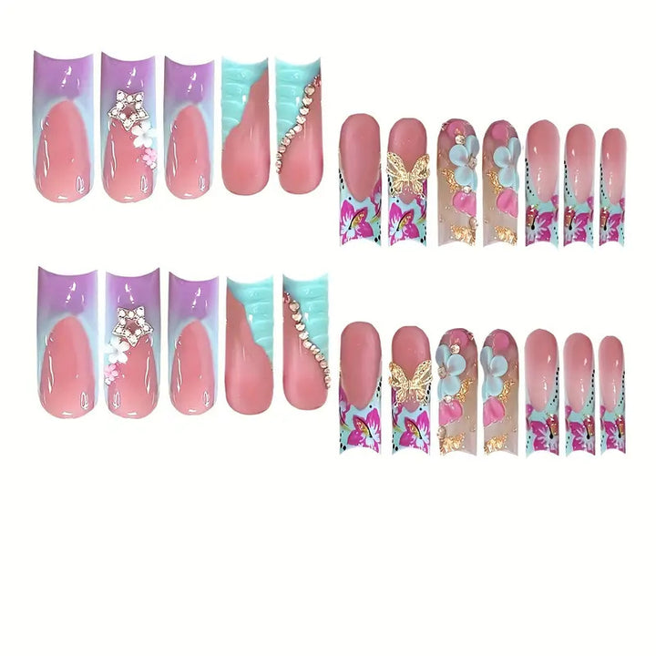3D Blumendekorative Druck-Nagelkunst Karnz
