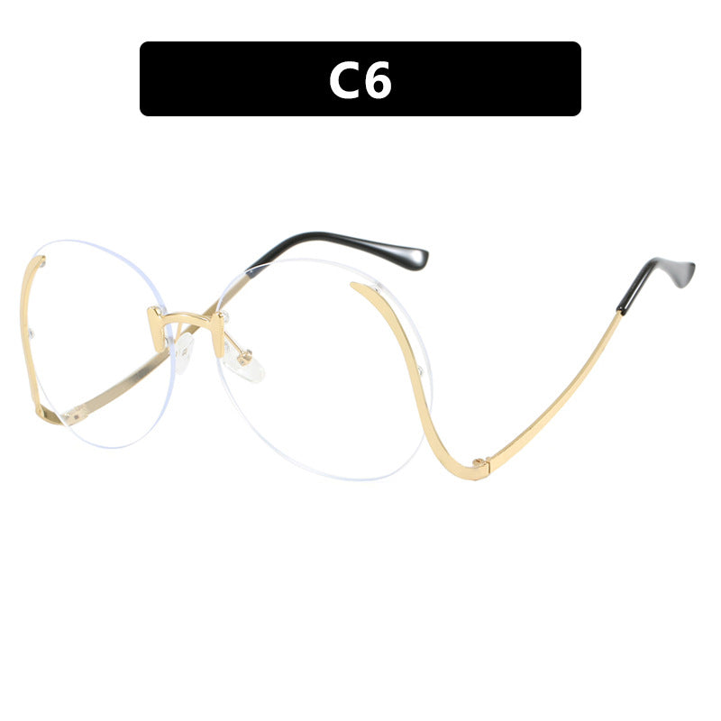 Damen luxuriöse Oversized-Sonnenbrille mit innovativem Rahmen und UV-Schutz Karnz