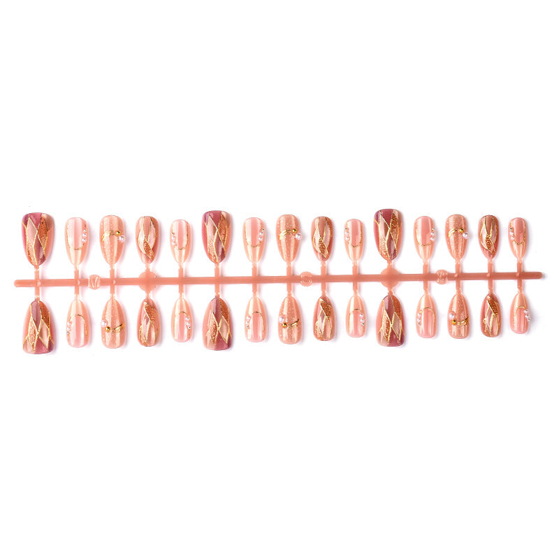 Glamourös Press-On Nagelkunst Set