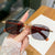 Damen Sonnenbrille mit luxuriösem Holzrahmen Karnz