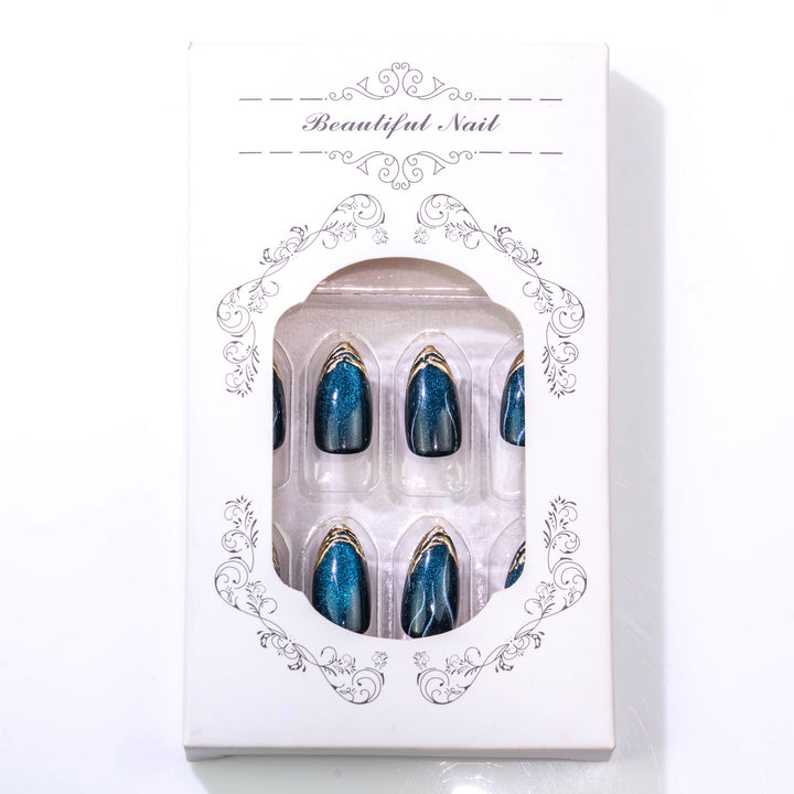 Funkelnd Elegantes Press-On Nagelkunstset