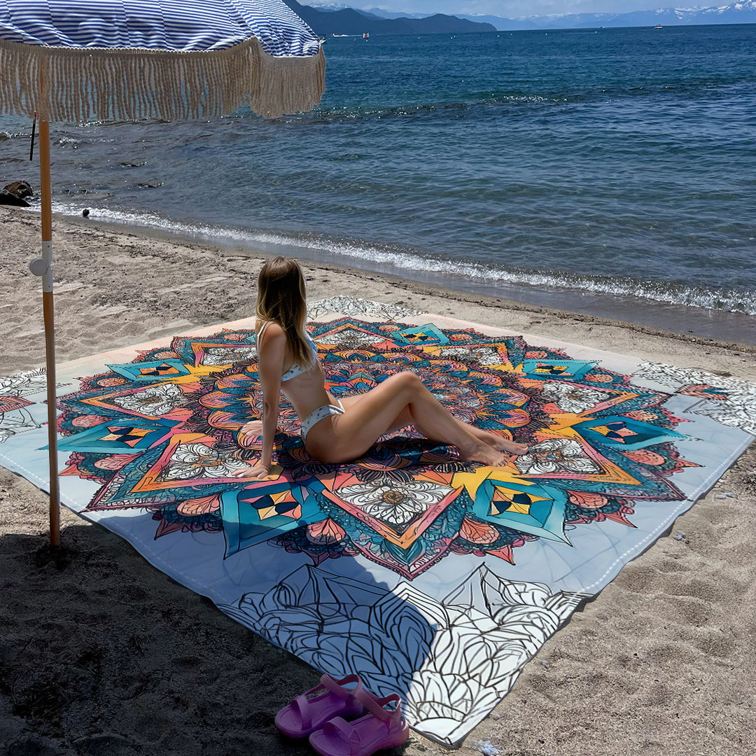 Mandala Design Strandmatte Karnz