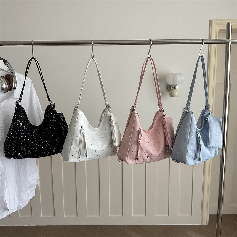 Stern-verschönertes Hobo-Handtasche