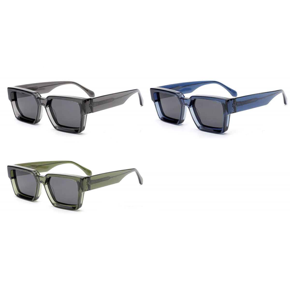 Damen modische Sonnenbrille im stilvollen Design mit breitem Rahmen Karnz