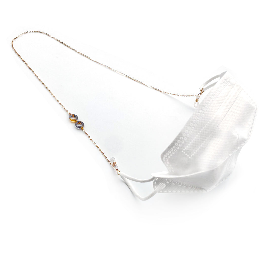 Elegante Brillen Kette mit dekorativen Gliedern Karnz