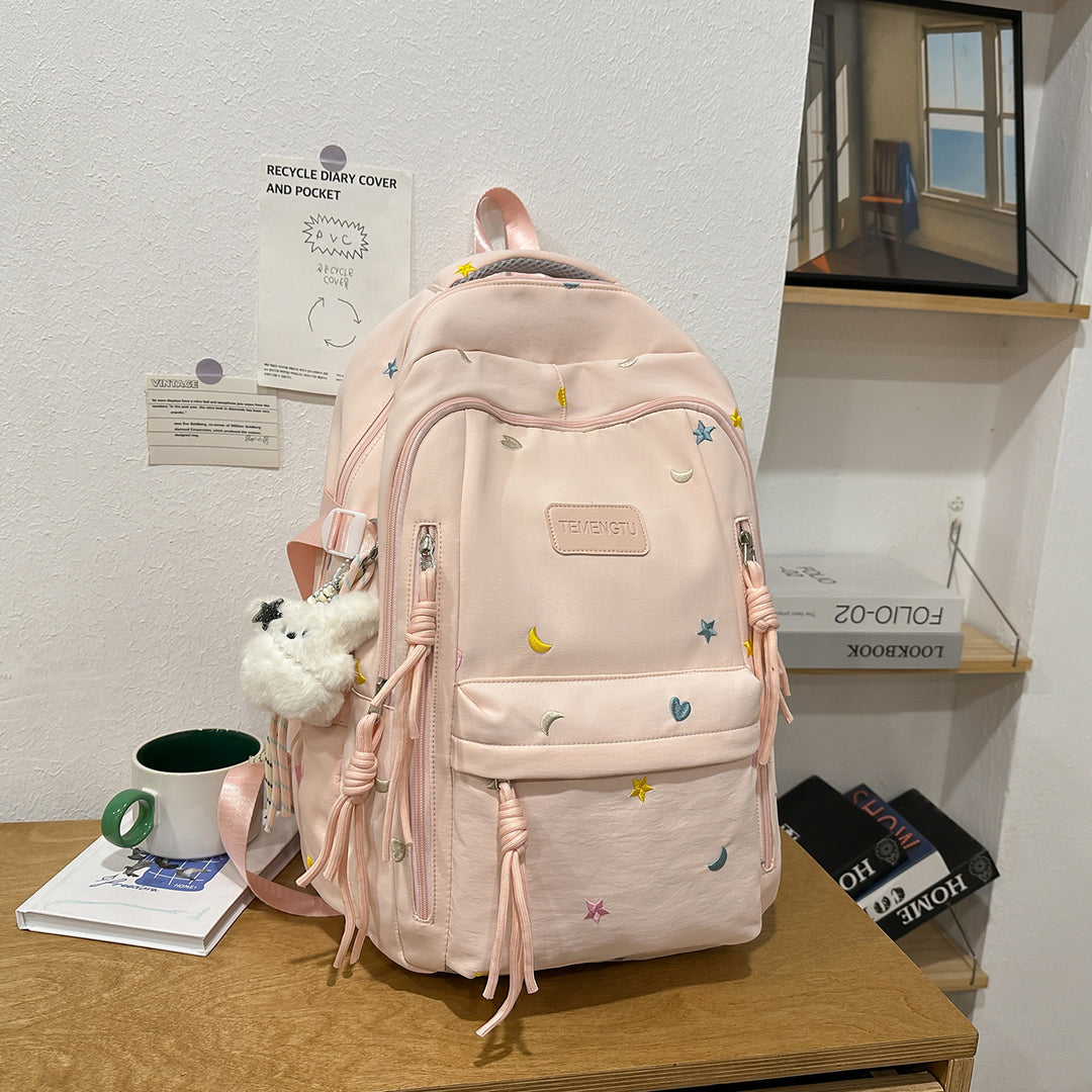 Stylischer Bestickter täglicher Rucksack Karnz
