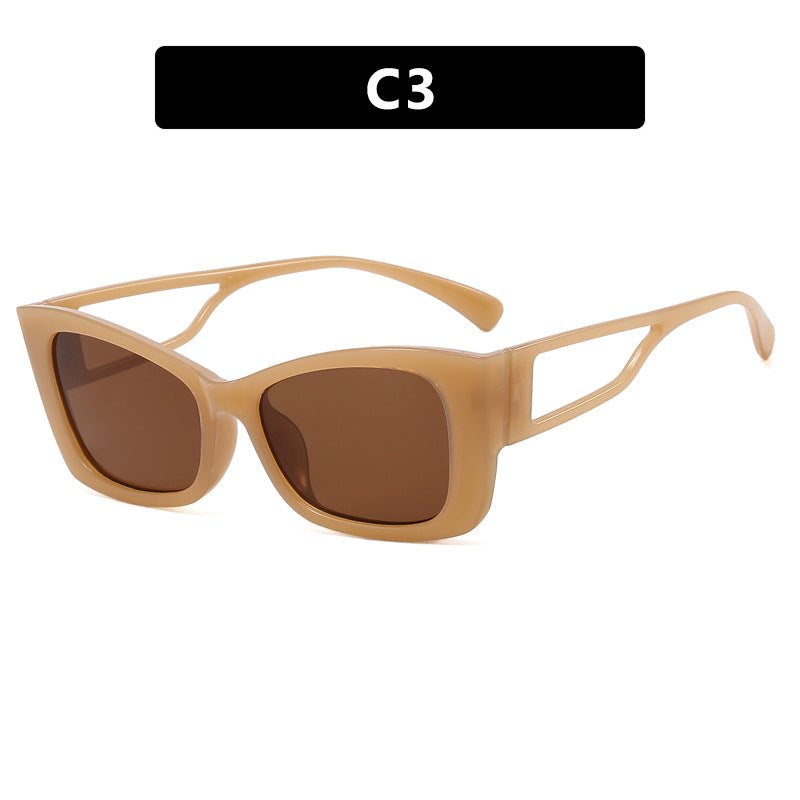 Damen modische Katzenaugen-Sonnenbrille mit stilvollem Rahmen und UV-Schutz Karnz