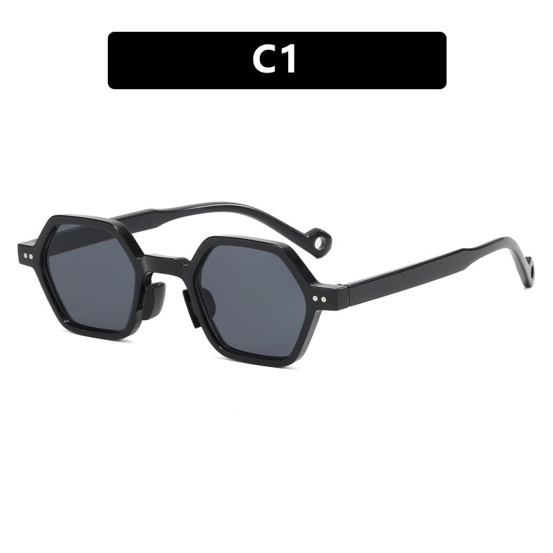 Damen hexagonale Sonnenbrille im modernen Design mit schützenden Gläsern Karnz