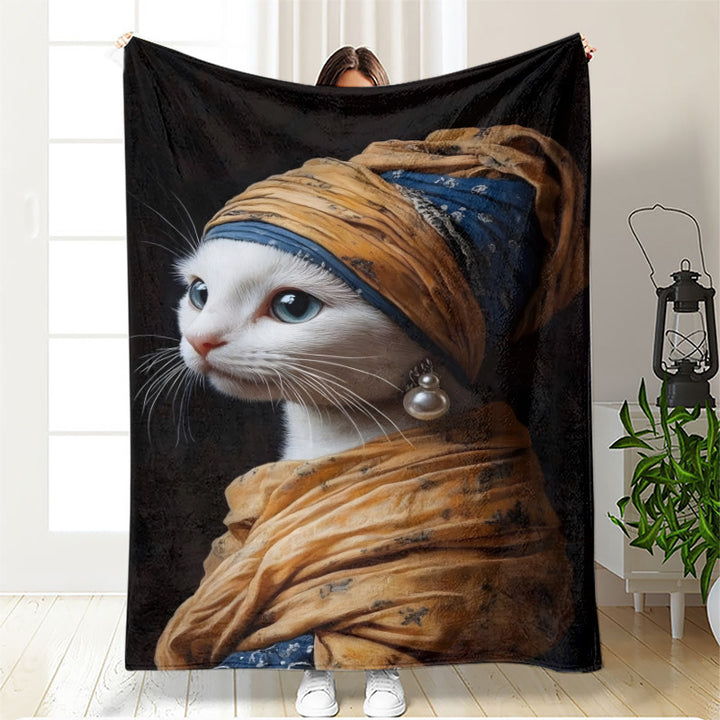 Künstlerische katzenmotivierte Fleece-Decke