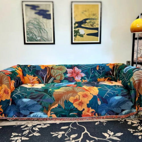 Florale Sofa-Wurfdecke