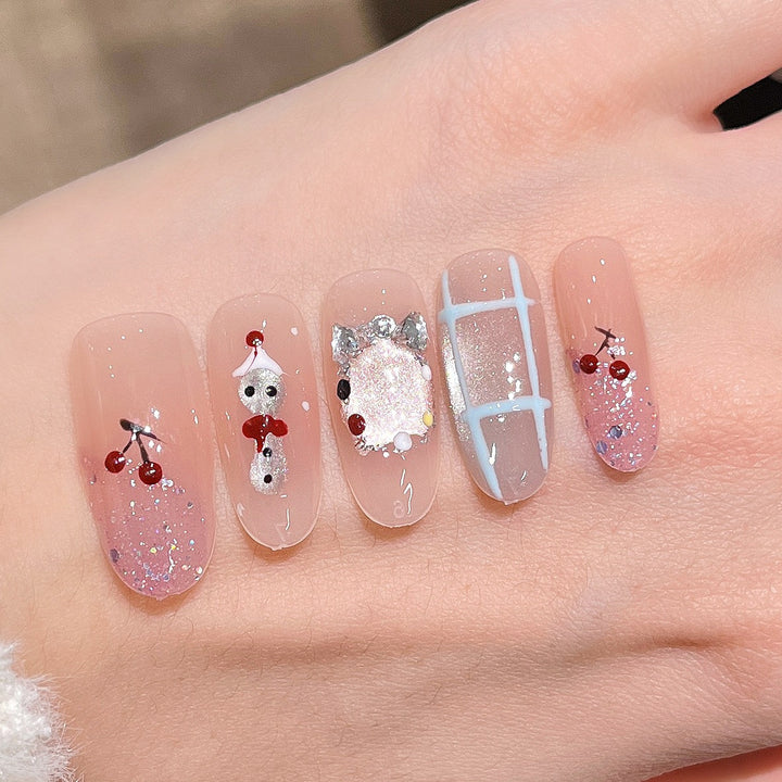 Künstlerisches Press-On Nail Set Karnz