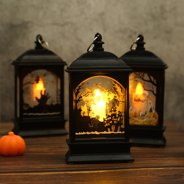 Nostalgische Laterne mit Halloween-Motiv Karnz