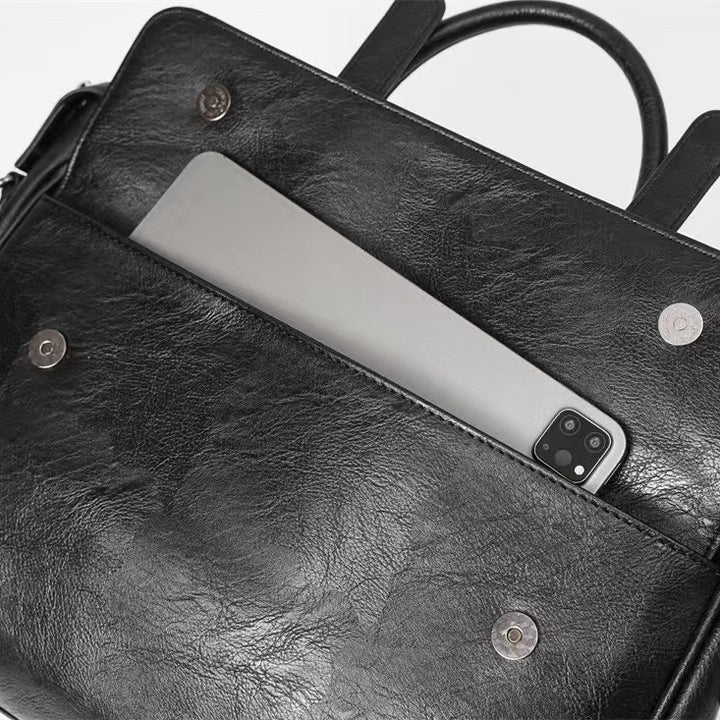 Premium Leder Messenger Aktentasche