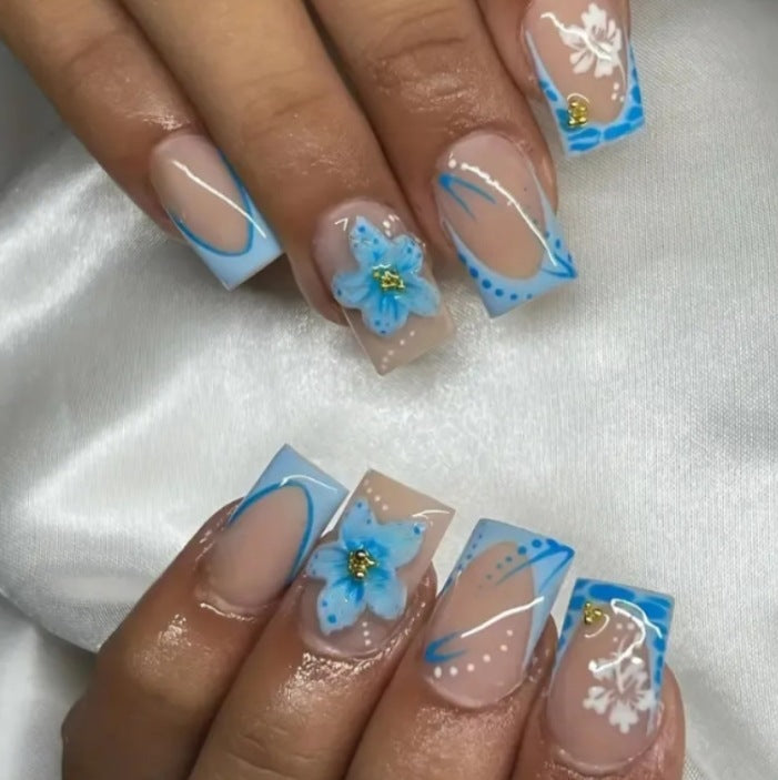 Artisan Floral Acryl Press-On Nagelset Karnz
